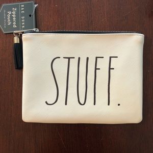 Rae Dunn ‘Stuff’ zippered pouch